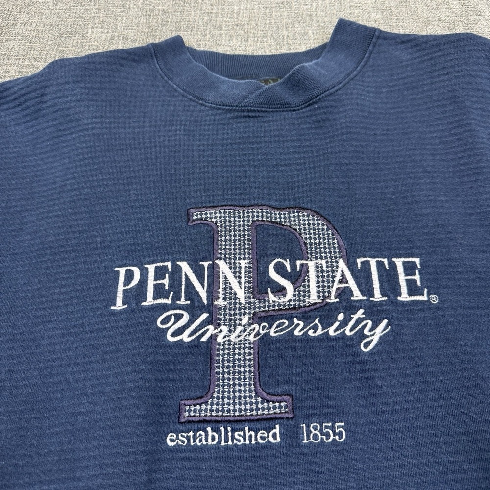 Vintage Penn State University Nittany‎ Lions Men's XL Blue Crew Neck Made In USA